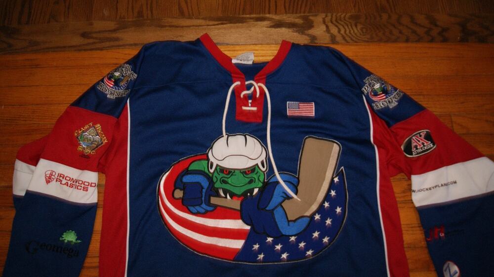 Rare TEAM PLANET HOCKEY USA Red White Blue Jersey 52 Mens Large Zephyr Cool Logo